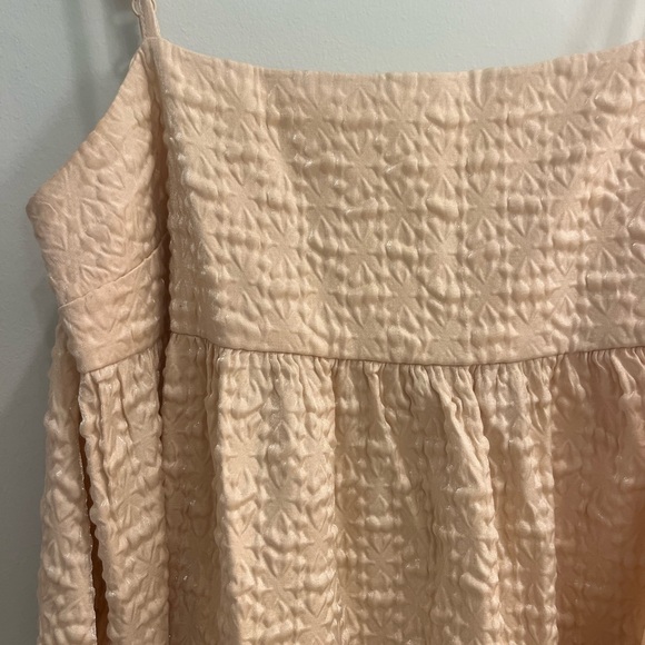 Kika Vargas Cream Textured Ruffle Dress - Picture 2 of 3